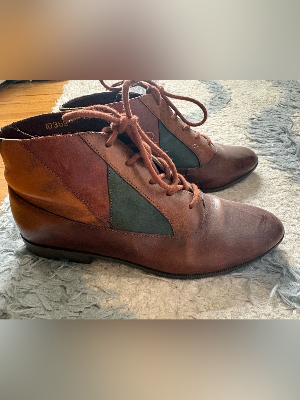Vintage 80s Leather Equestrian Ankle Boots Size 6